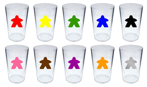 Meeple Pint Glass (Plastic)