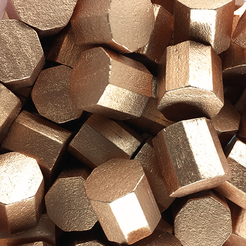 Metallic Copper Wooden Octagons (10mm)