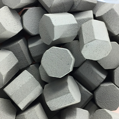 Grey Wooden Octagons (10mm) - SEE NOTE ABOUT IRREGULAR SHAPE