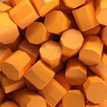 Orange Wooden Octagons (10mm)