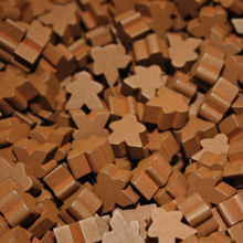 Brown Wooden Mini Meeples (12mm)