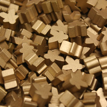 Metallic Copper Wooden Mini Meeples (12mm)