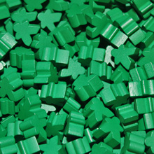 Green Wooden Mini Meeples (12mm)