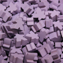 Lavender Wooden Mini Meeples (12mm)