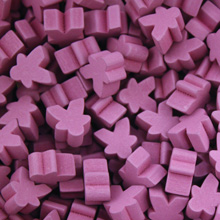 Purple Wooden Mini Meeples (12mm)