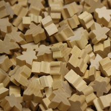 Unpainted Wooden Mini Meeples (12mm)