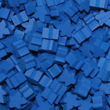 Blue Wooden Meeples (16mm)