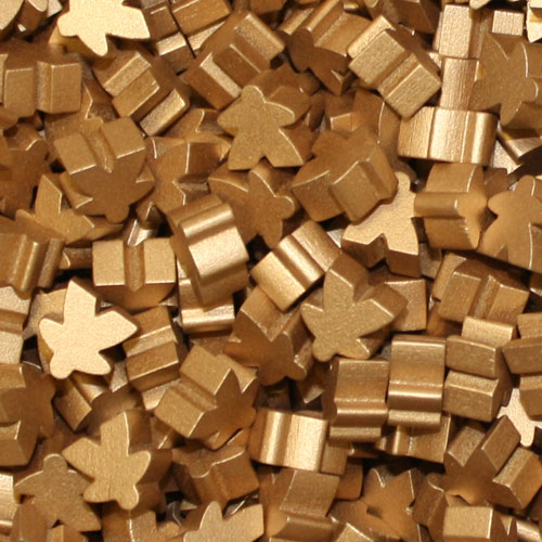 Metallic Copper Wooden Meeples (16mm)