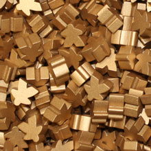 Metallic Copper Wooden Meeples (16mm)