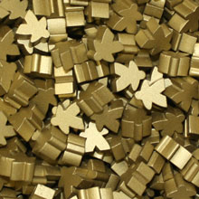 Metallic Gold Wooden Meeples (16mm)