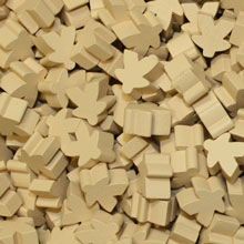 Tan Wooden Meeples (16mm)