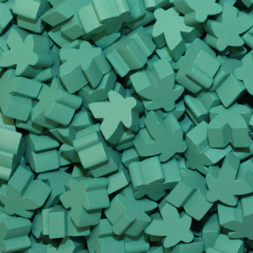 Turquoise Wooden Meeples (16mm)