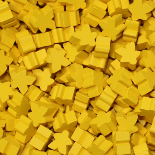 Yellow Wooden Meeples (16mm)