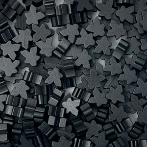 Black Wooden Mega Meeples (19mm)