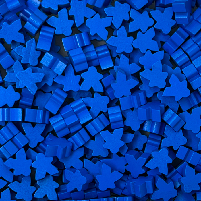 Blue Wooden Mega Meeples (19mm)