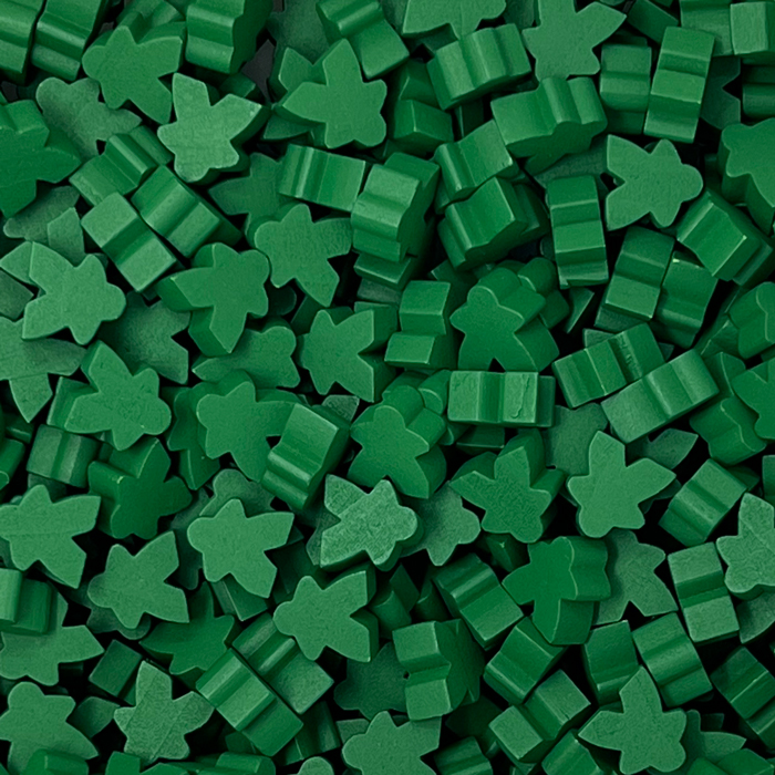 Green Wooden Mega Meeples (19mm)