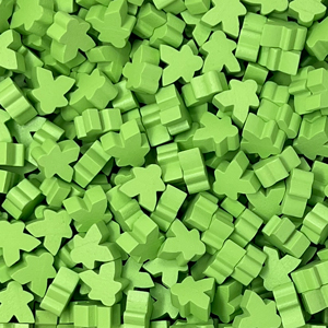 Lime Green Wooden Mega Meeples (19mm)