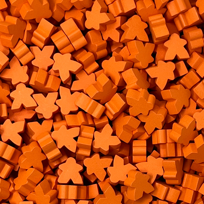 Orange Wooden Mega Meeples (19mm)