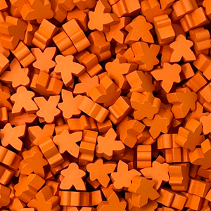 Orange Wooden Mega Meeples (19mm)