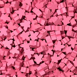 Pink Wooden Mega Meeples (19mm)