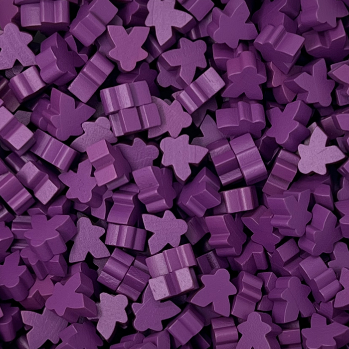 Purple Wooden Mega Meeples (19mm)