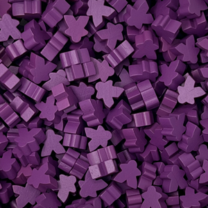 Purple Wooden Mega Meeples (19mm)