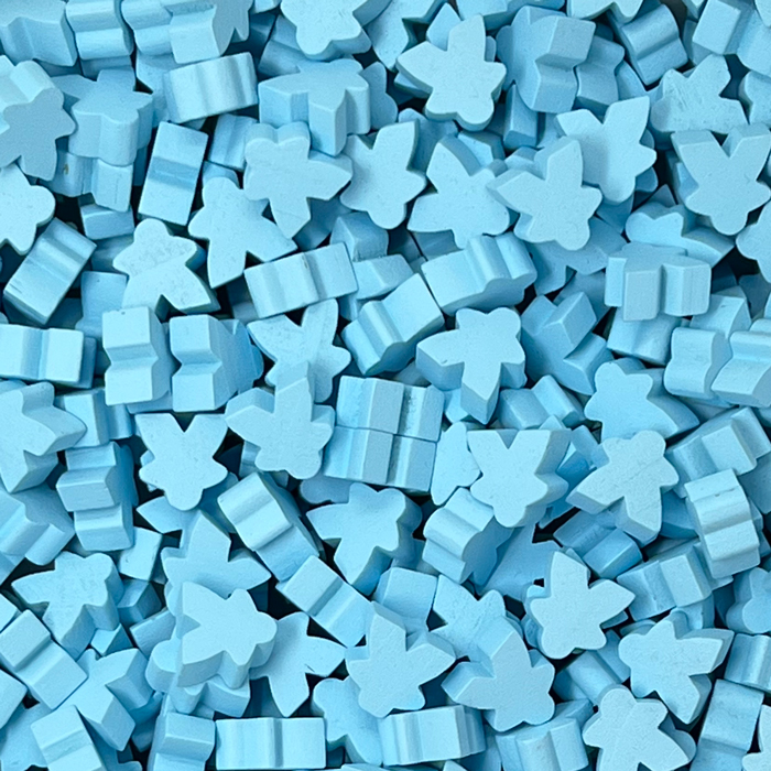 Sky Blue Wooden Mega Meeples (19mm) (Discontinued Color)