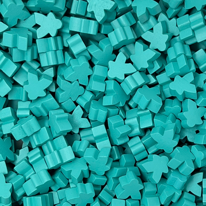 Turquoise Wooden Mega Meeples (19mm)