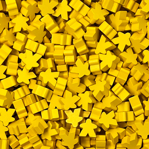 Yellow Wooden Mega Meeples (19mm)