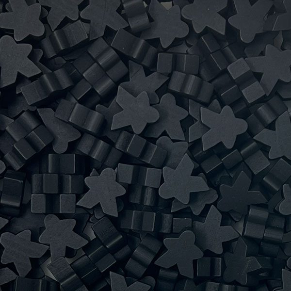 Black Wooden Super Mega Meeples (24mm)