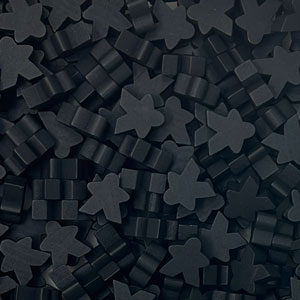 Black Wooden Super Mega Meeples (24mm)