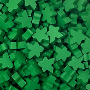 Green Wooden Super Mega Meeples (24mm)