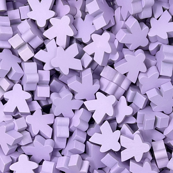 Lavender Wooden Super Mega Meeples (24mm)