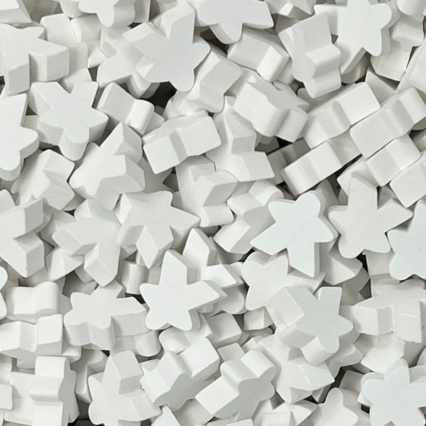 White Wooden Super Mega Meeples (24mm)