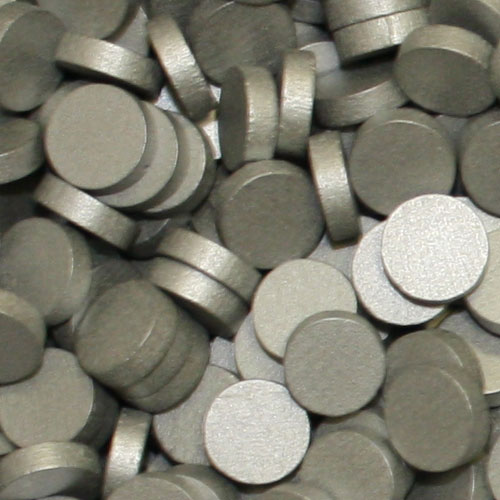 Metallic Silver Wooden Discs (15mm x 4mm)