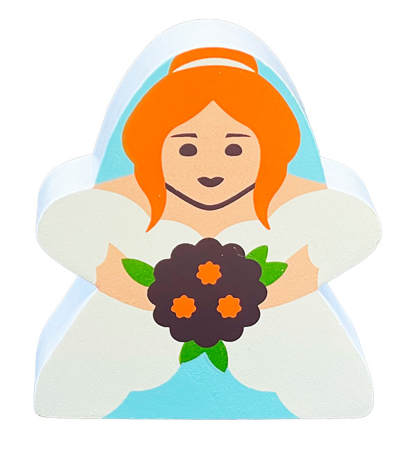 Bride #3 - Giant 3" Character Meeple