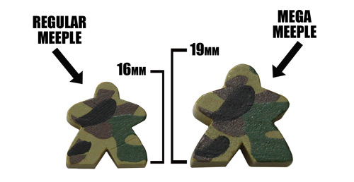 Forest/Green Camo Mega Meeples (19mm)