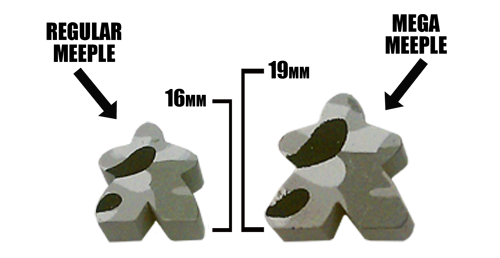 Alpine/Grey Camo Mega Meeples (19mm)