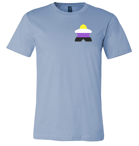 Full-Color Meeple T-Shirt (Flag Series) - Non-Binary