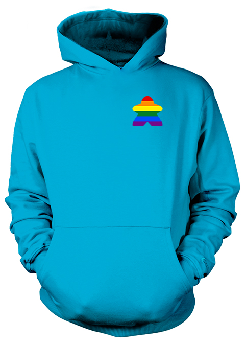 Full-Color Meeple Hoodie (Flag Series) - Pride