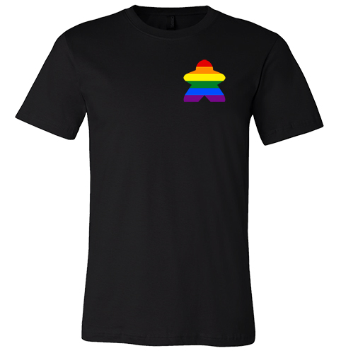 Full-Color Meeple T-Shirt (Flag Series) - Pride