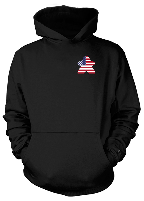 Full-Color Meeple Hoodie (Flag Series) - United States