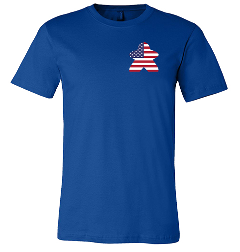 Full-Color Meeple T-Shirt (Flag Series) - United States