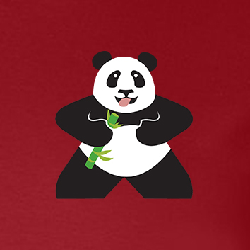 Full-Color Meeple T-Shirt (Animal Series) - Panda