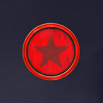 Full-Color Scythe Faction T-Shirt (Small Logo) - Rusviet Union