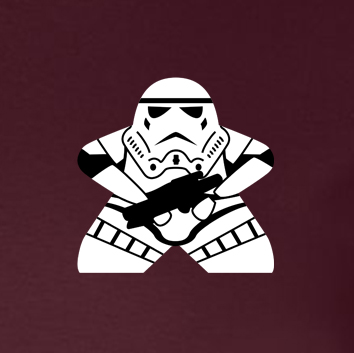 Full-Color Meeple T-Shirt (Heroes & Villains Series) - Space Trooper