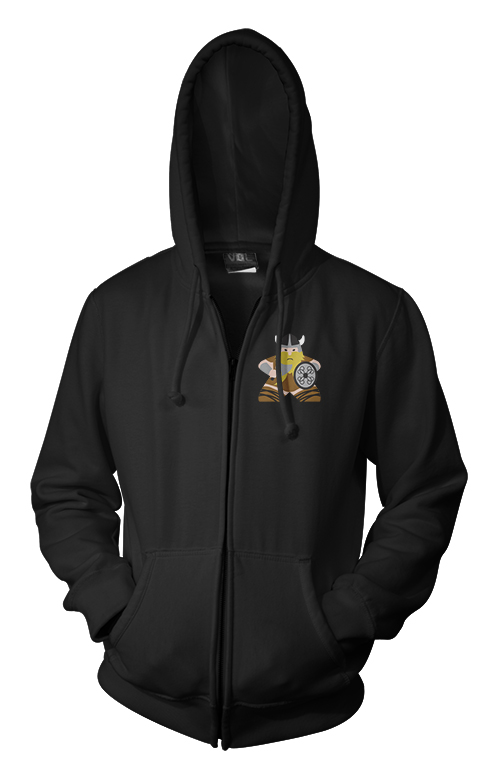 Full-Color Meeple Zippered Hoodie (Character Series) - Viking