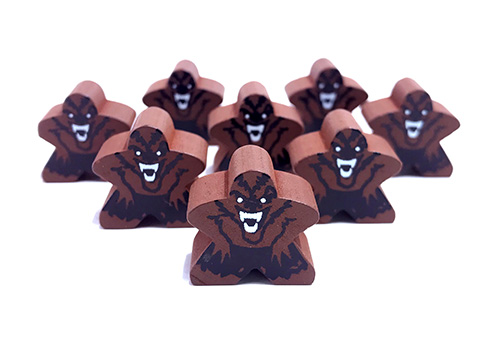 Brown Werewolf - Individual Character Meeple