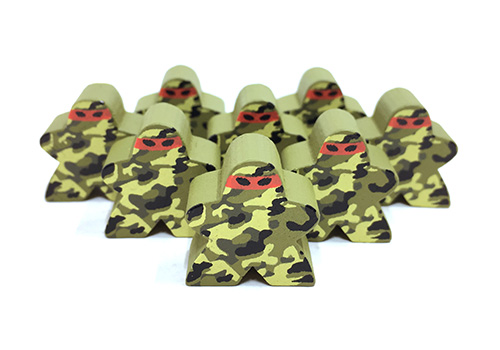 Camo Man - Individual Character Meeple