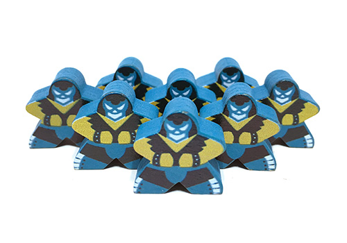 Teal Luchador - Individual Character Meeple